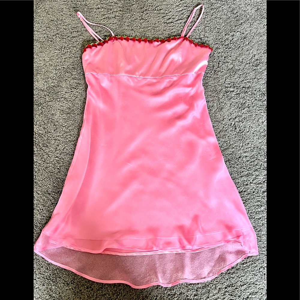 Sugar Thrillz Baby Doll Pink Slip Dress size M